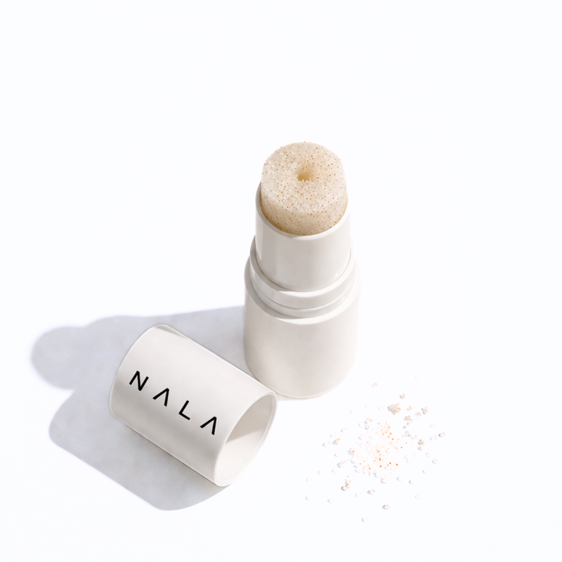 Step 1: Exfoliate lip scrub by NALA for smooth, soft lips